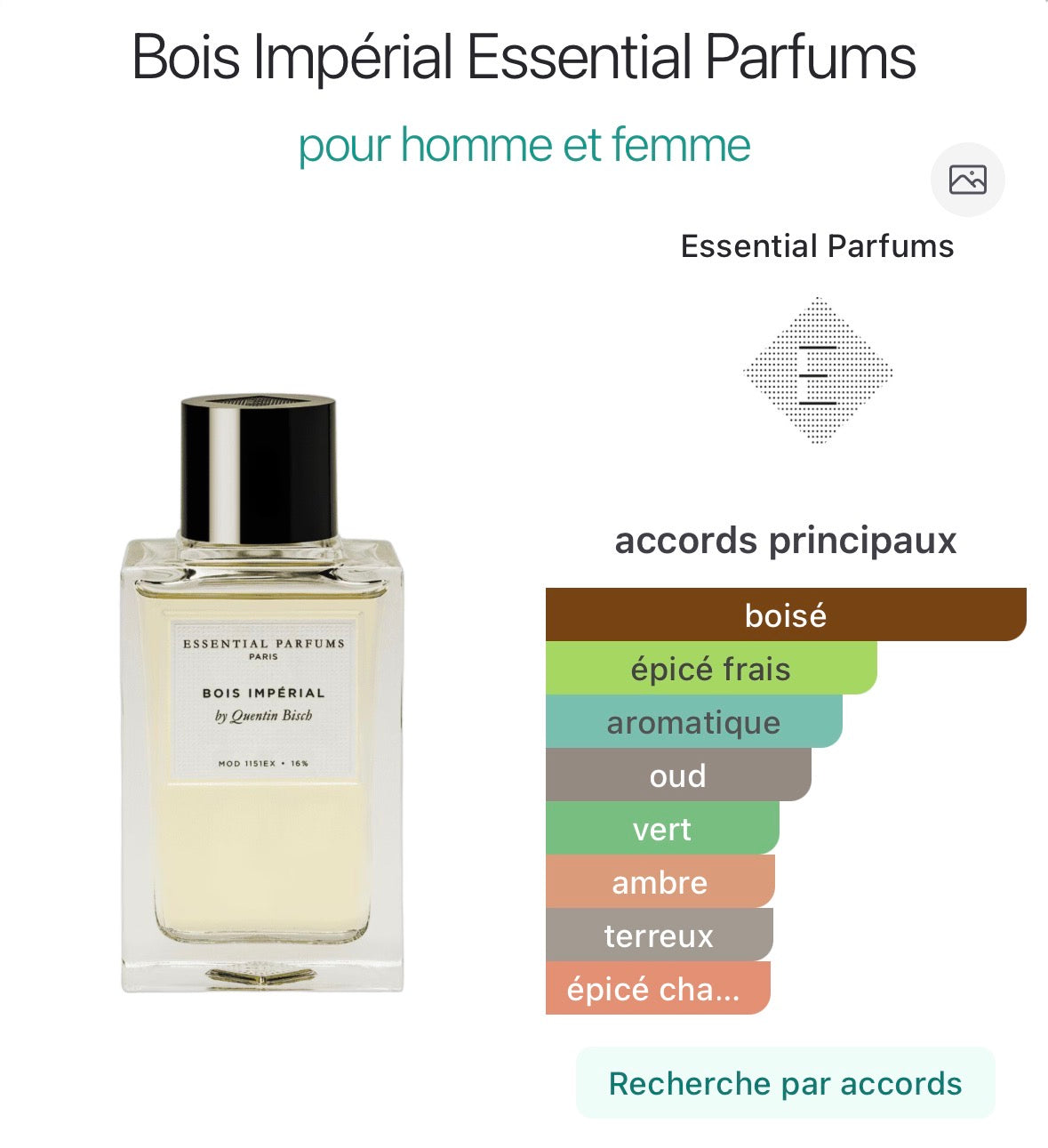 Bois Impérial Essential Parfums pour homme et femme