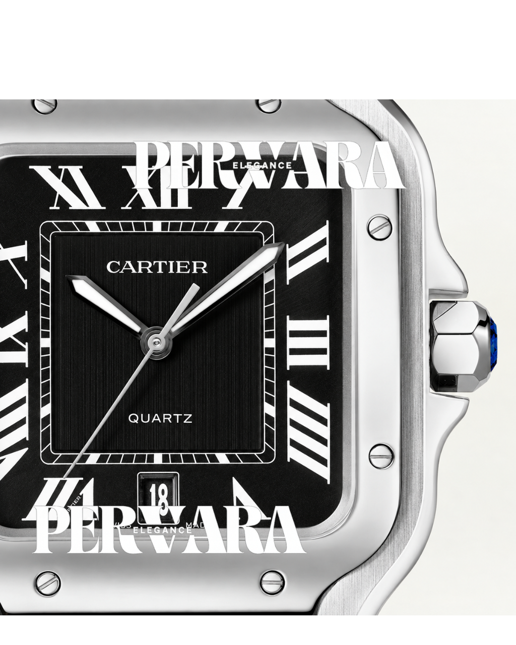 CARTIER SANTOS BLACK QUARTZ 40mm