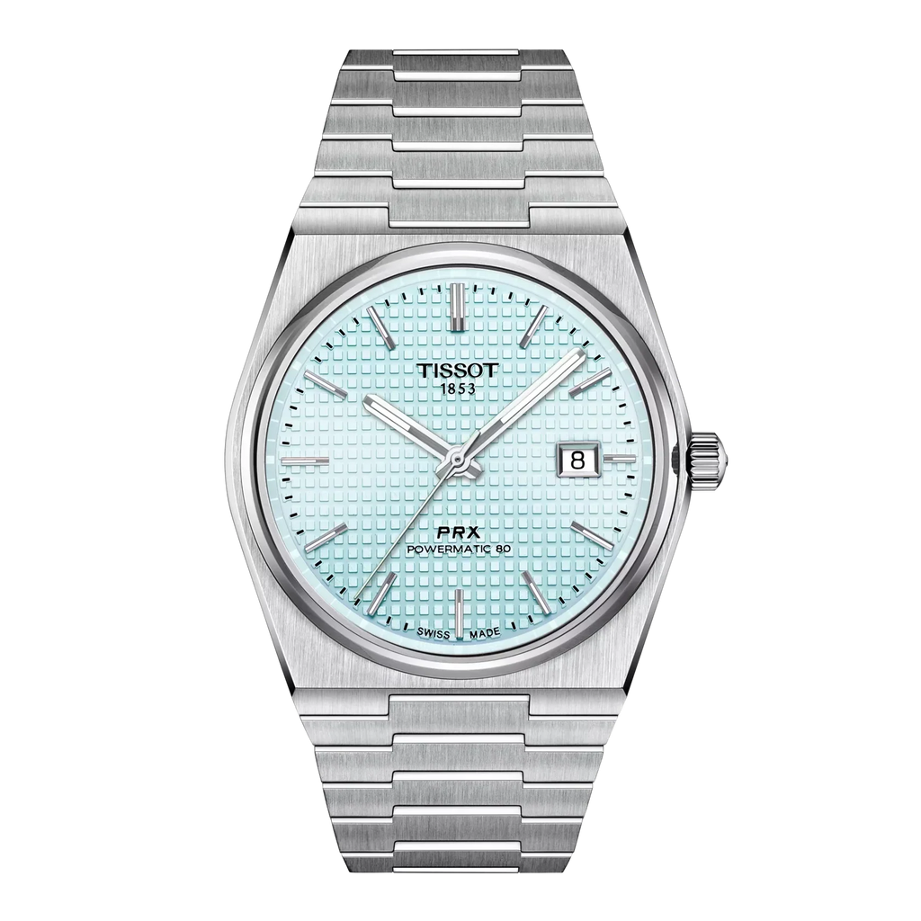 Tissot PRX Ice Blue Dial Watch 40mm - | PERVARA"