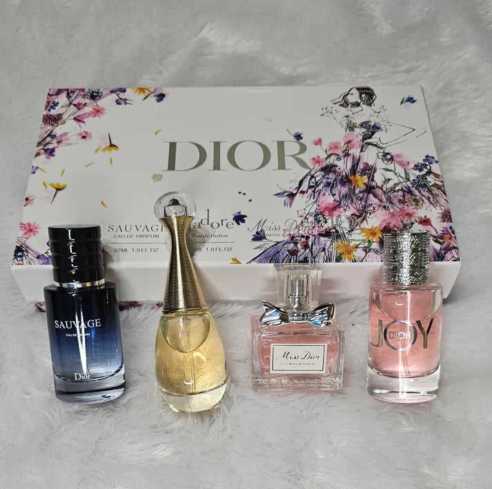 Dior 4pc Set Men & Women 1.0 OZ Parfum Sprays