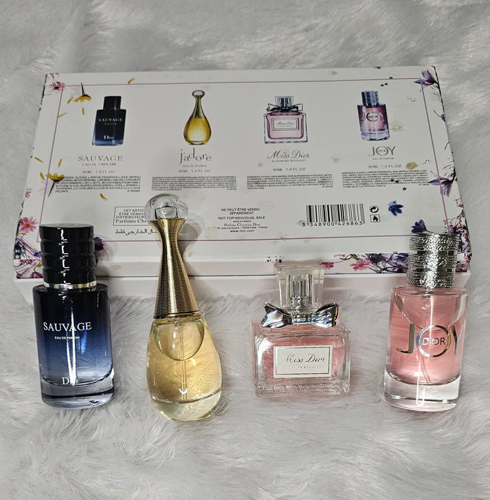 Dior 4pc Set Men & Women 1.0 OZ Parfum Sprays