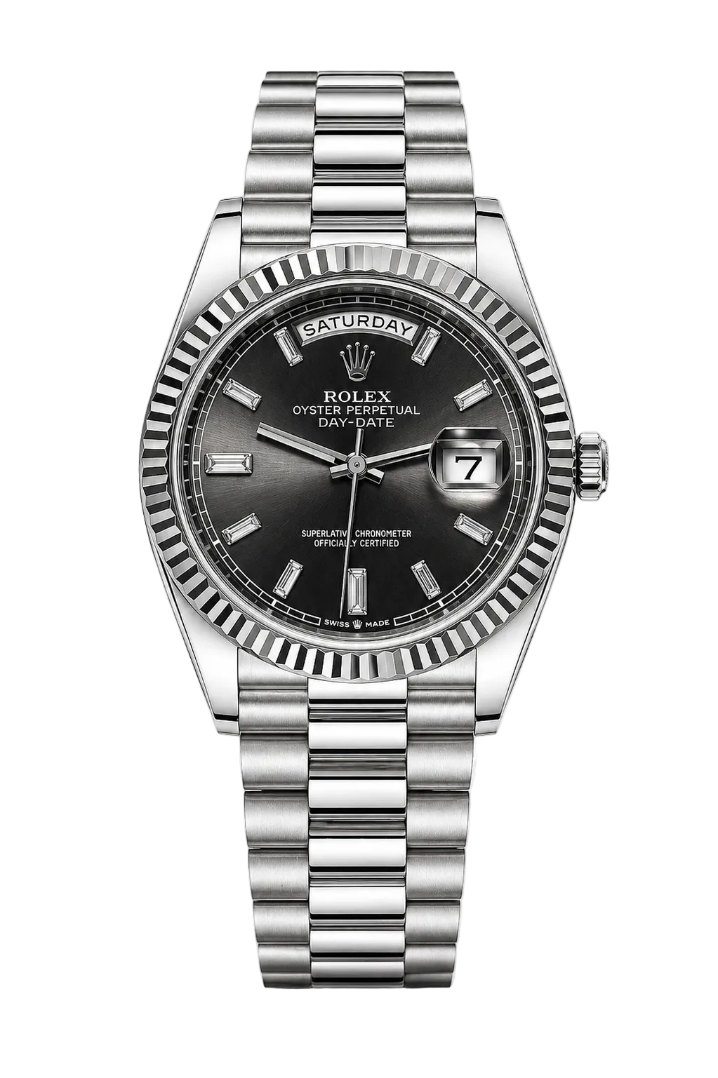 Rolex Day-Date 40 – Fluted Bezel & Platinum President Bracelet