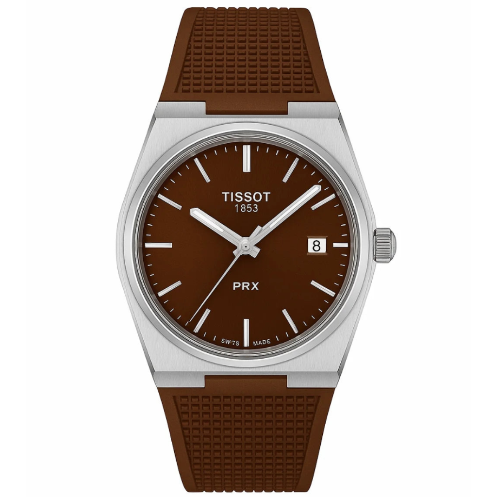 TISSOT PRX SILICONE CHOCOLATE 42 MM