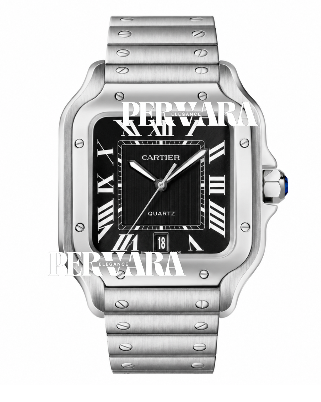 CARTIER SANTOS BLACK QUARTZ 40mm
