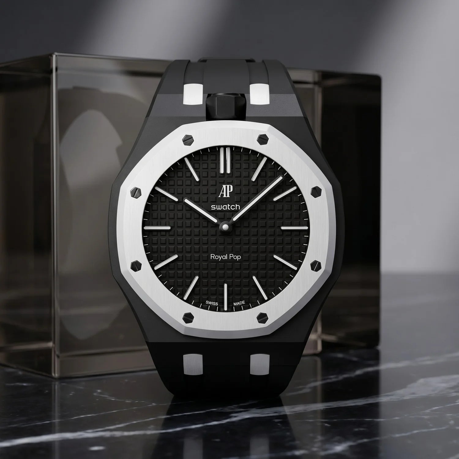 AP X Swatch Royal Pop Ocho Negro – Rubber Strap & Case