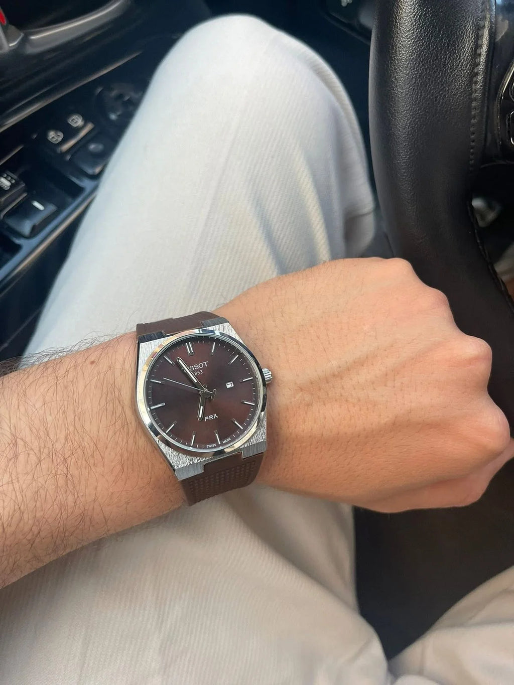 TISSOT PRX SILICONE CHOCOLATE 42 MM