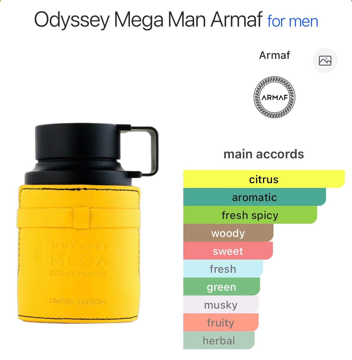 Odyssey Mega Man Armaf for men