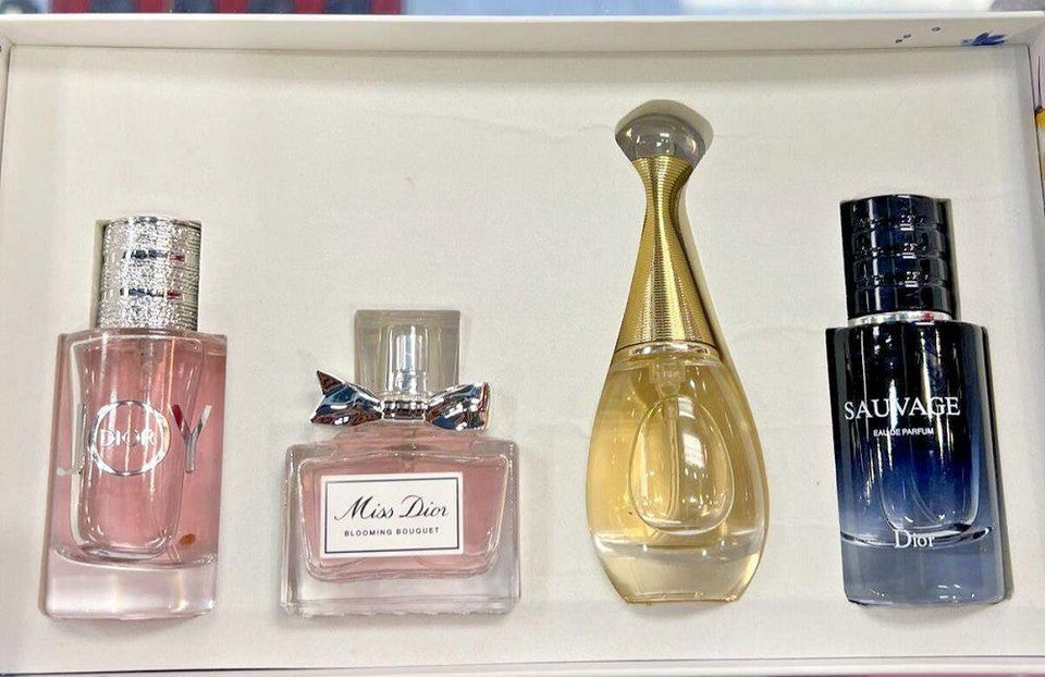 Dior 4pc Set Men & Women 1.0 OZ Parfum Sprays