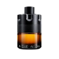 Black and brown Azzaro perfume bottle on a white background
