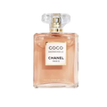 Chanel Coco Mademoiselle perfume bottle on a white background
