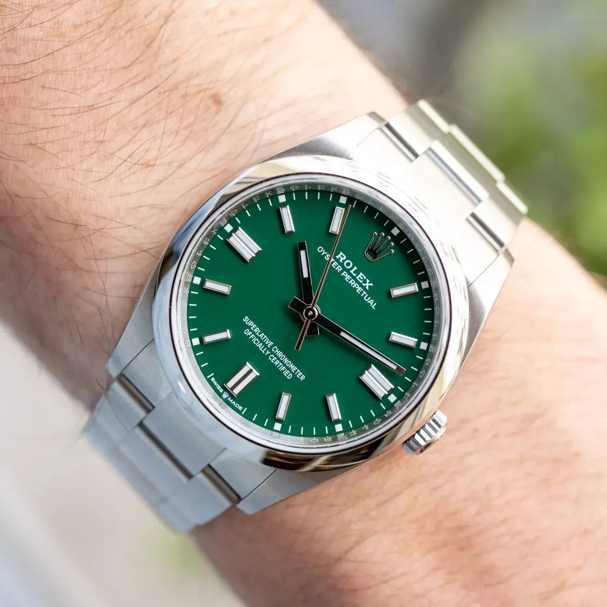 Rolex Oyster Perpetual Vert - Mouvement Automatique