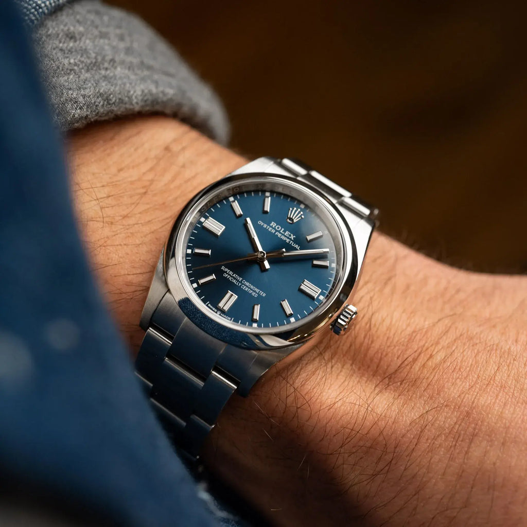 Rolex Oyster Perpetual Bleu - Mouvement Automatique