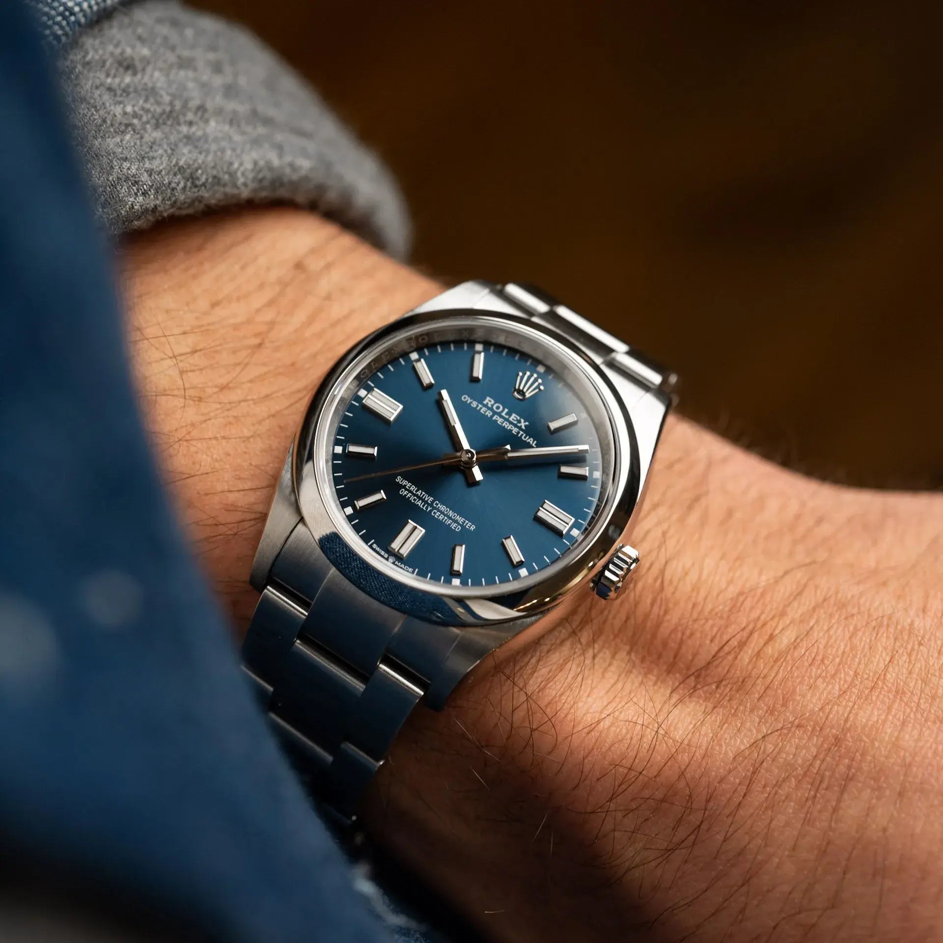 Rolex Oyster Perpetual Bleu - Mouvement Automatique