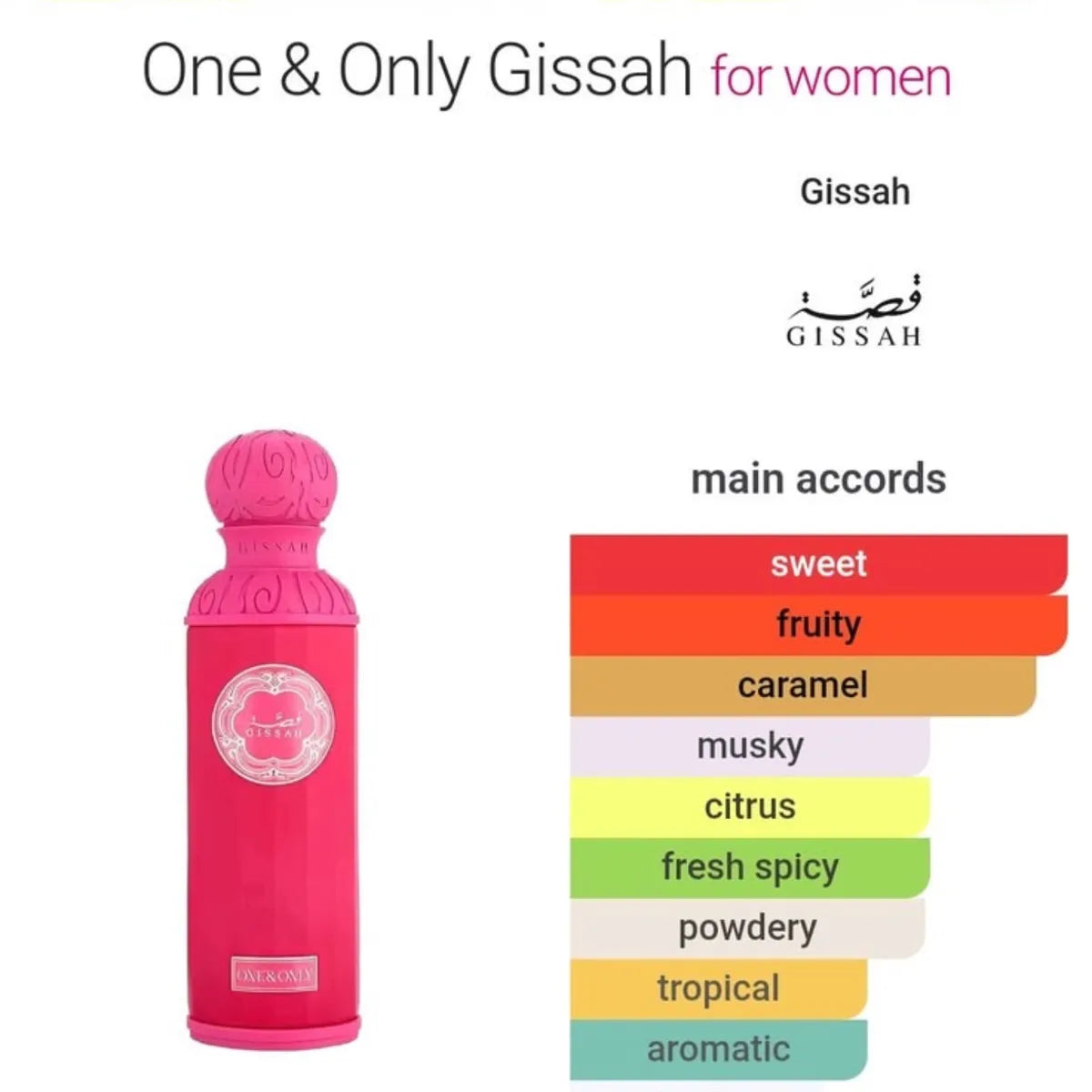 Gissah One & Only – Eau de Parfum pour Femme 100 ml