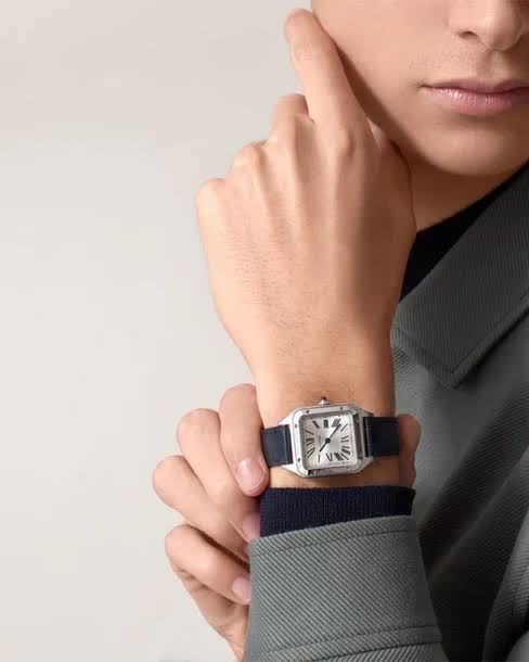Cartier Santos Obsidian White Dial