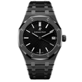 Black Audemars Piguet watch on a white background