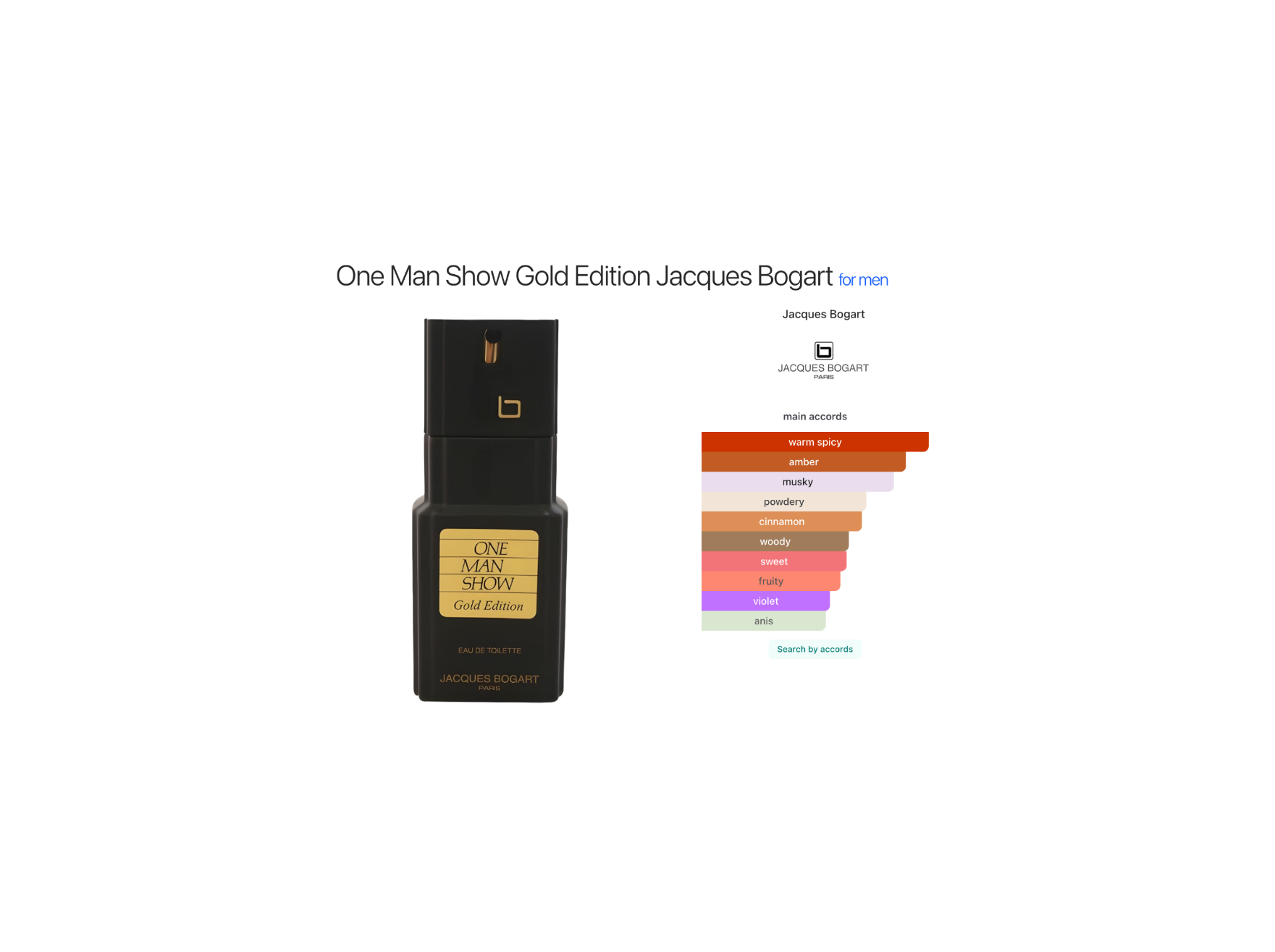 One Man Show Gold Edition – Jacques Bogart for Men