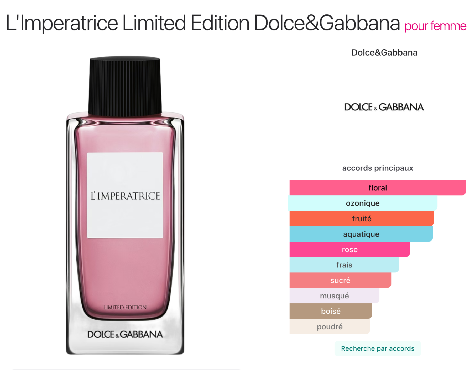L'Imperatrice Limited Edition Dolce&Gabbana pour Femme