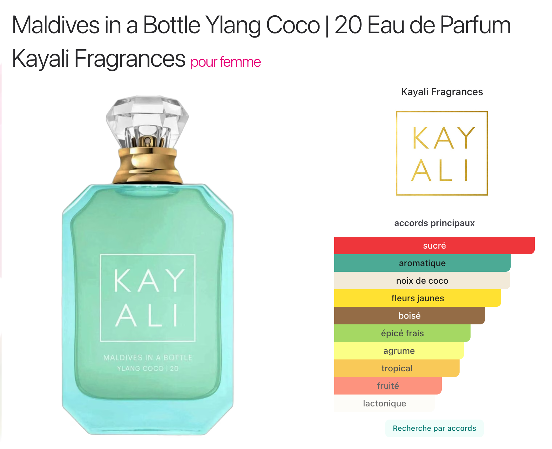 Maldives in a Bottle Ylang Coco | 20 Kayali Fragrances EDP Femme