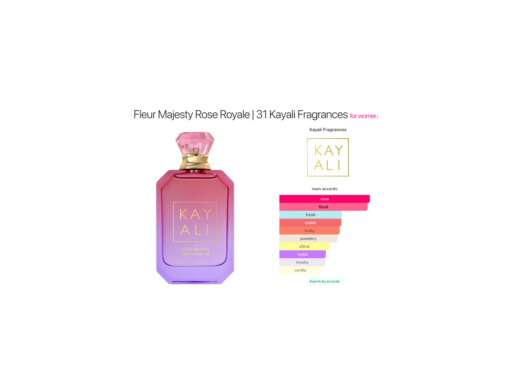 Fleur Majesty Rose Royale | 31 Kayali Fragrances