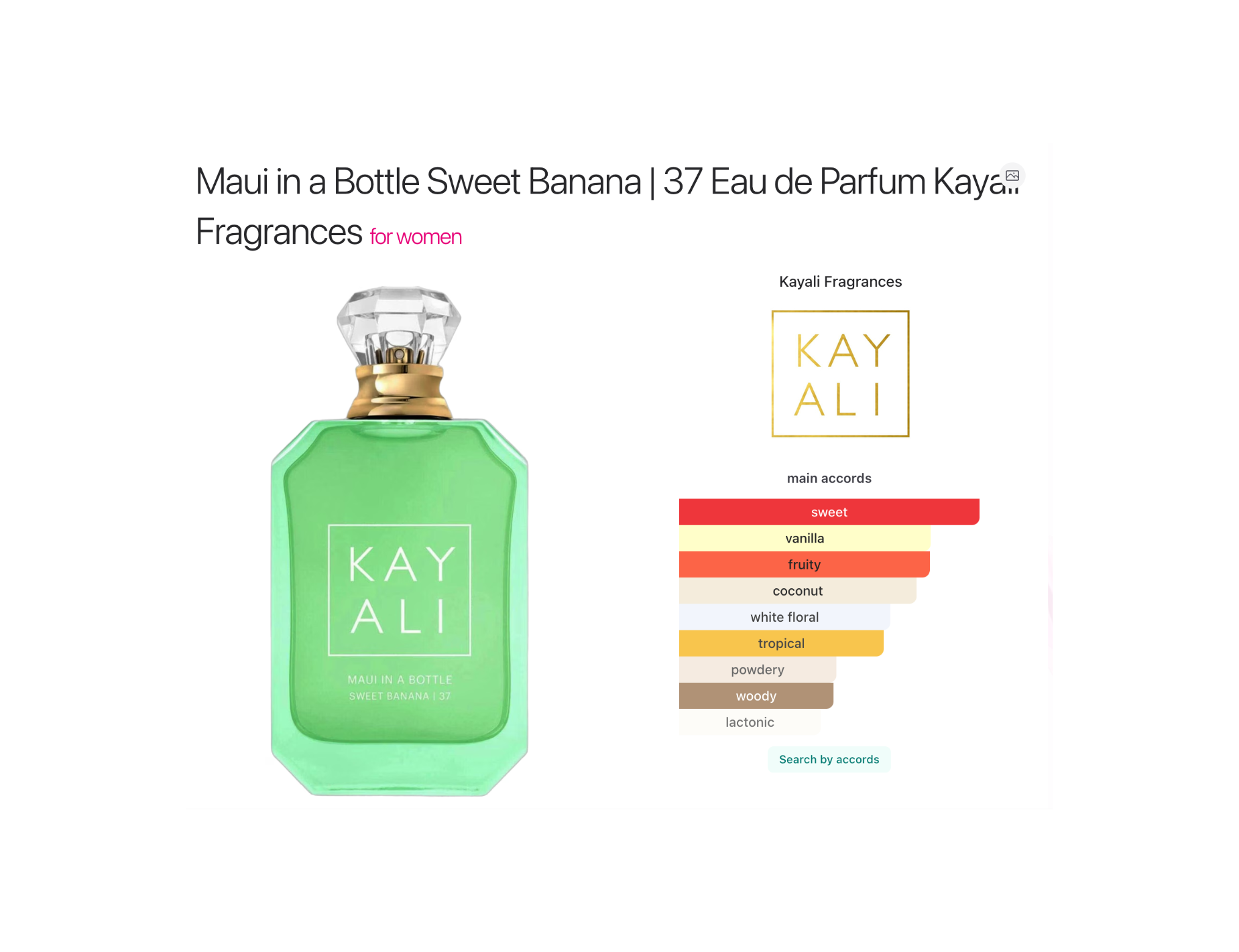 Maui in a Bottle Sweet Banana | 37 Eau de Parfum Kayali Fragrances