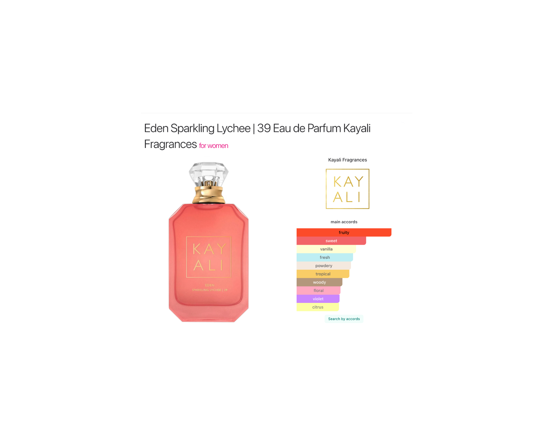 Eden Sparkling Lychee | 39 Eau de Parfum Kayali Fragrances for women