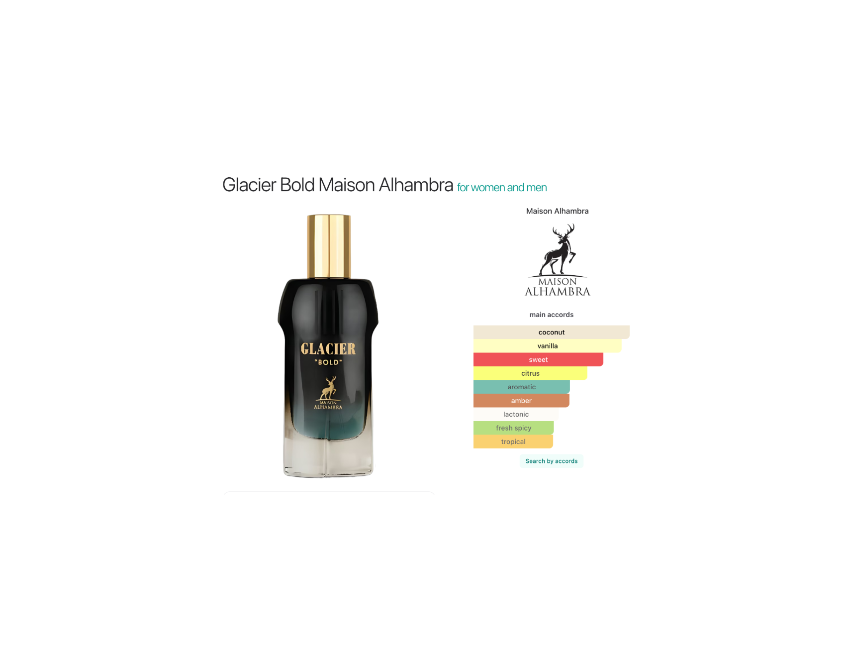 Maison Alhambra Glacier Bold Eau De Parfum 100ml