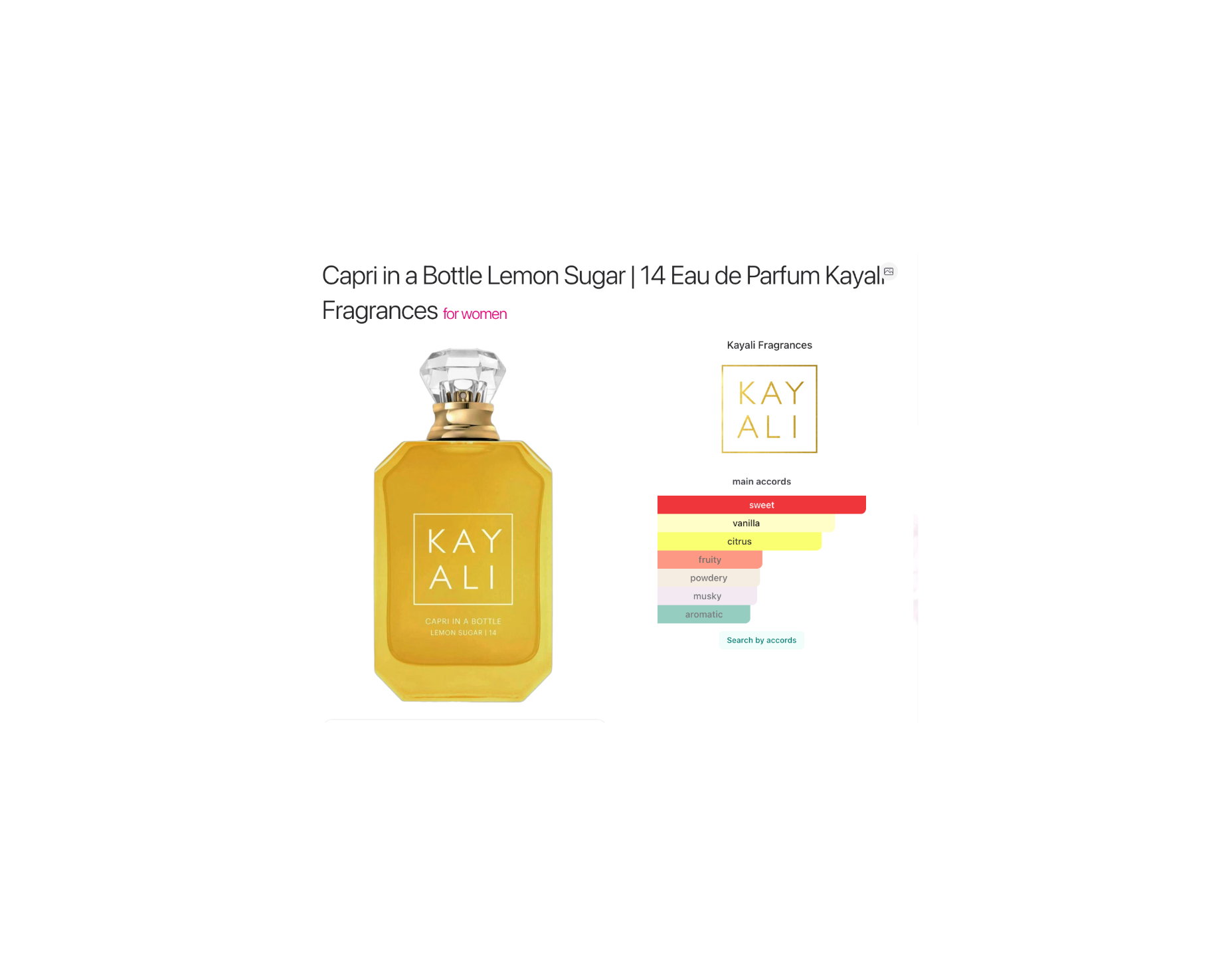 Kayali Fragrances – Capri in a Bottle Lemon Sugar | 14 Eau de Parfum 100ML