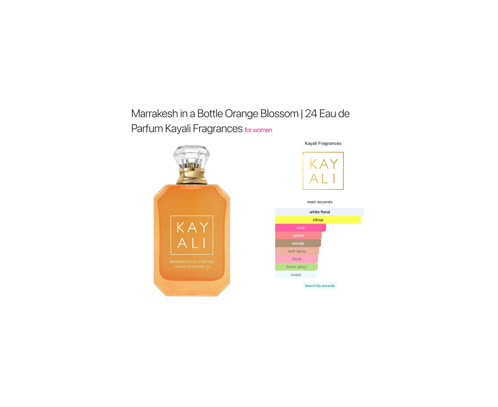 Marrakesh in a Bottle Orange Blossom | 24 – kayali  Femme