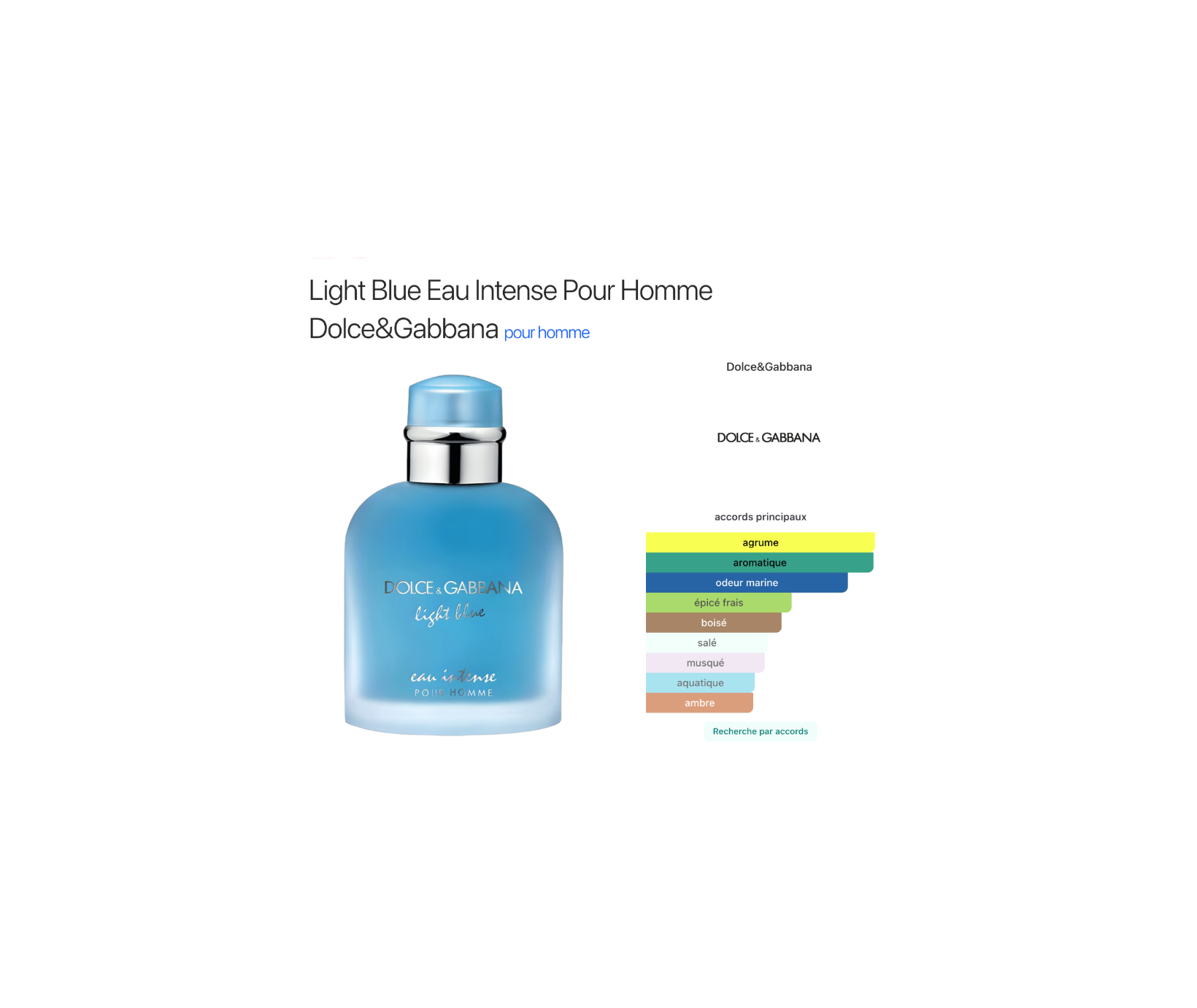 Dolce&Gabbana Light Blue Eau Intense Pour Homme