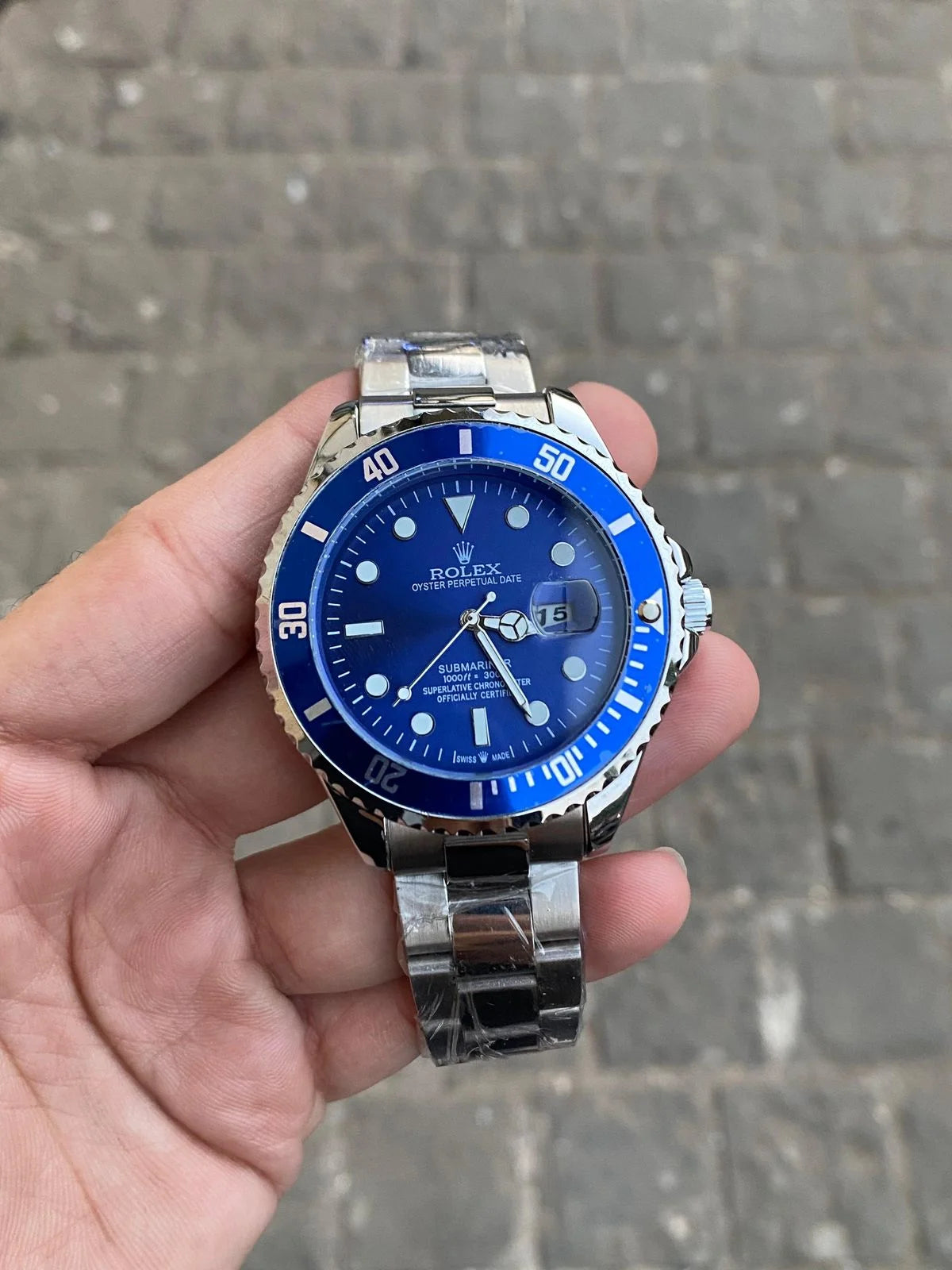 Rolex Gothic Watch bleu