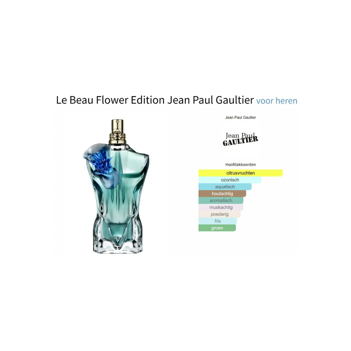 Le Beau Flower Edition Jean Paul Gaultier PERVARA
