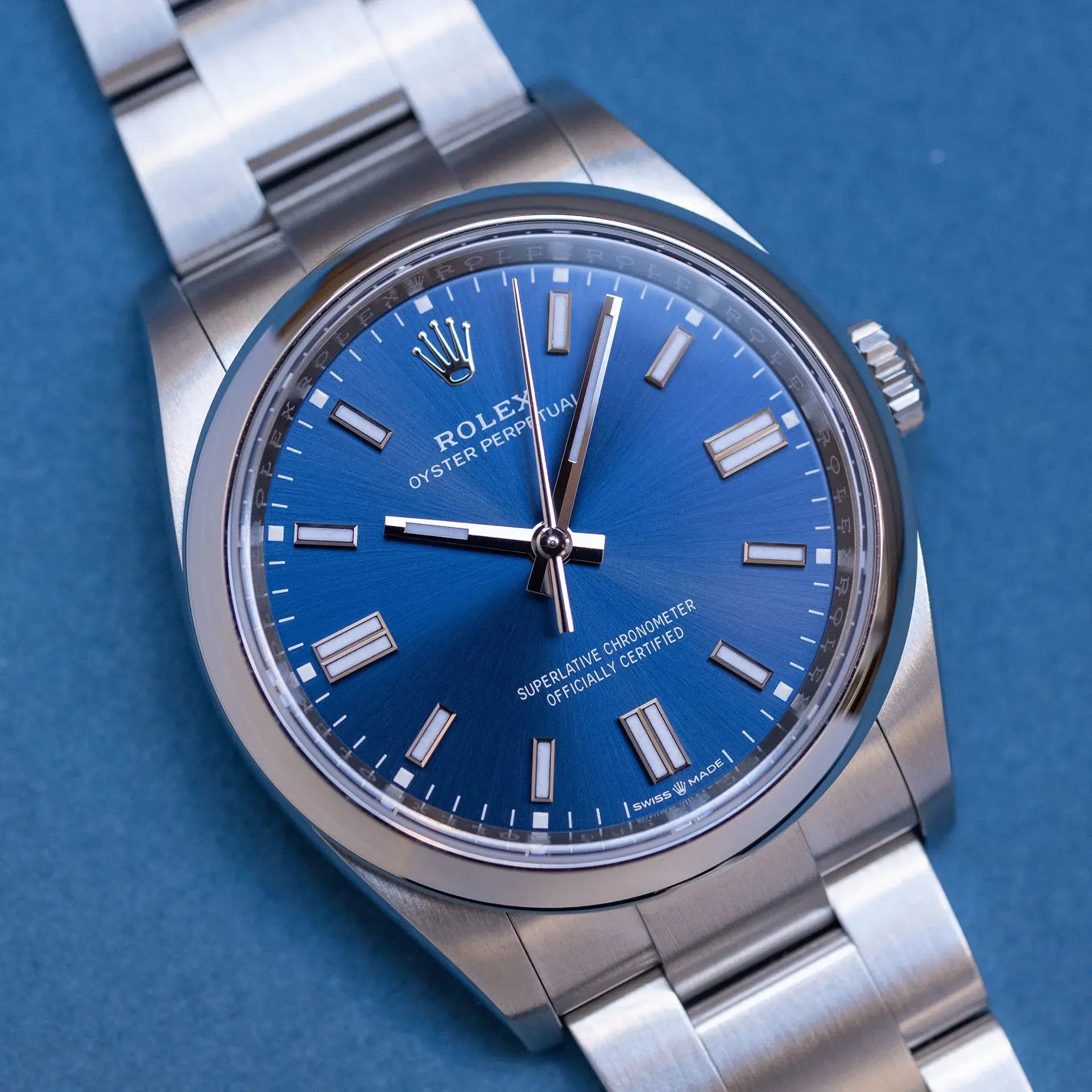 Rolex Oyster Perpetual Bleu - Mouvement Automatique