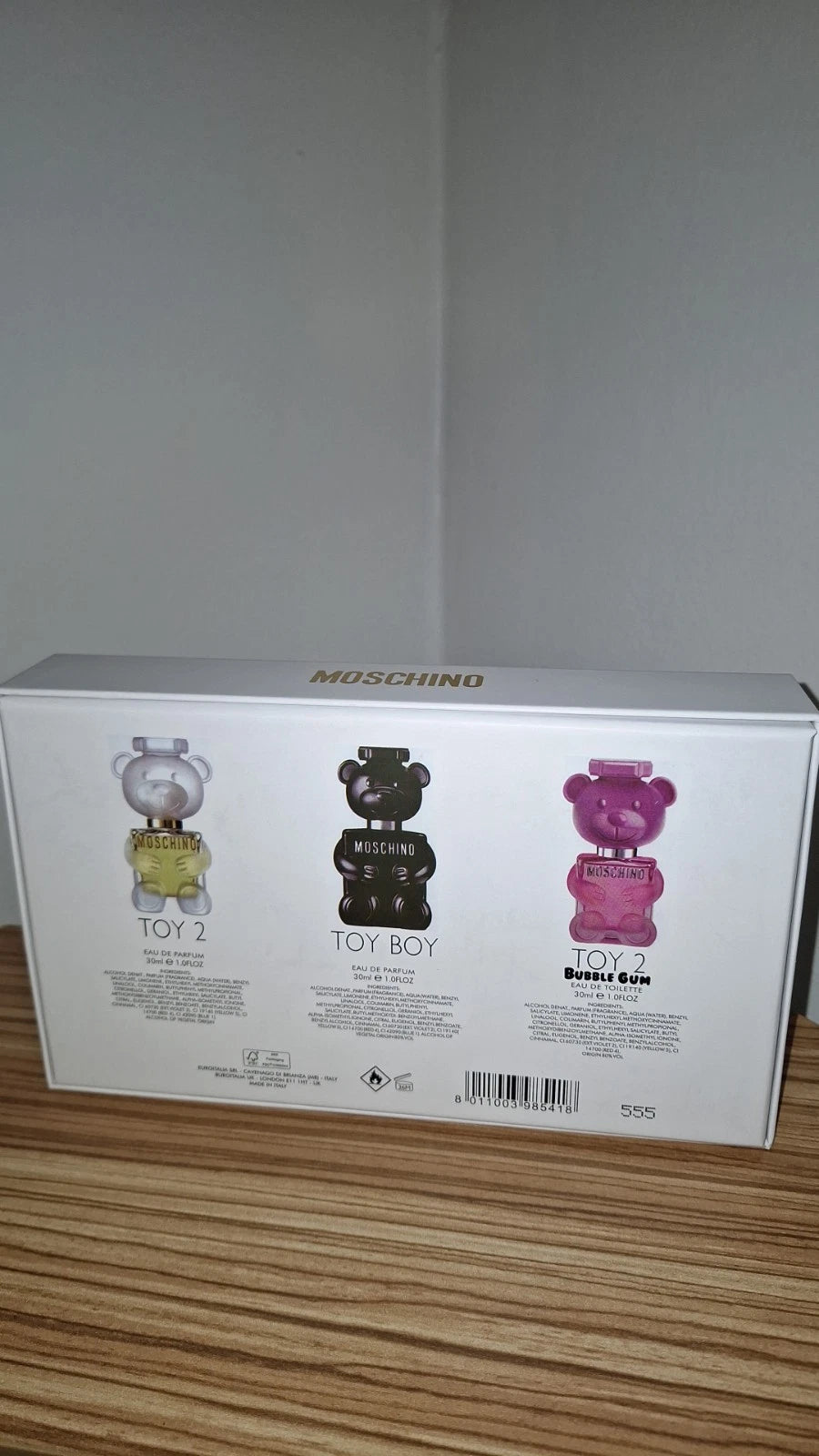 Moschino Toy Collection 3pc Set 1oz Spray Vaporisateur 🎁